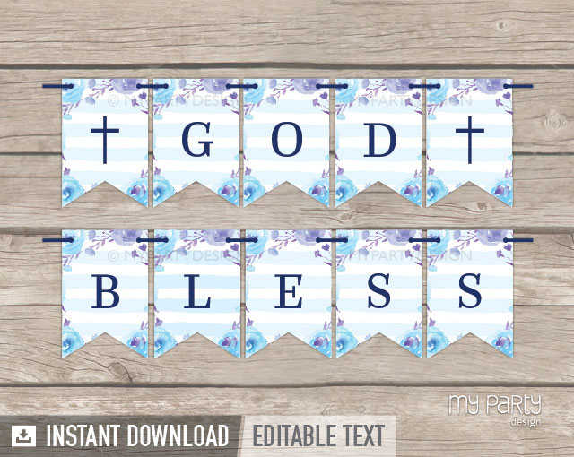 printable baptism banner