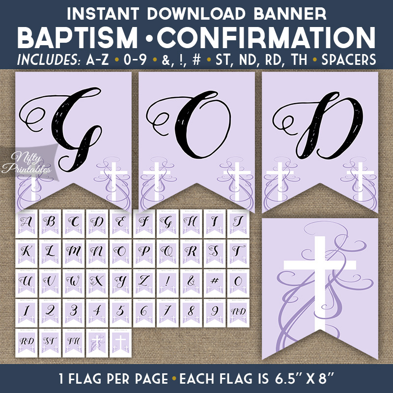 printable baptism banner