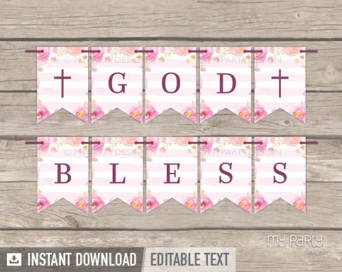 printable baptism banner