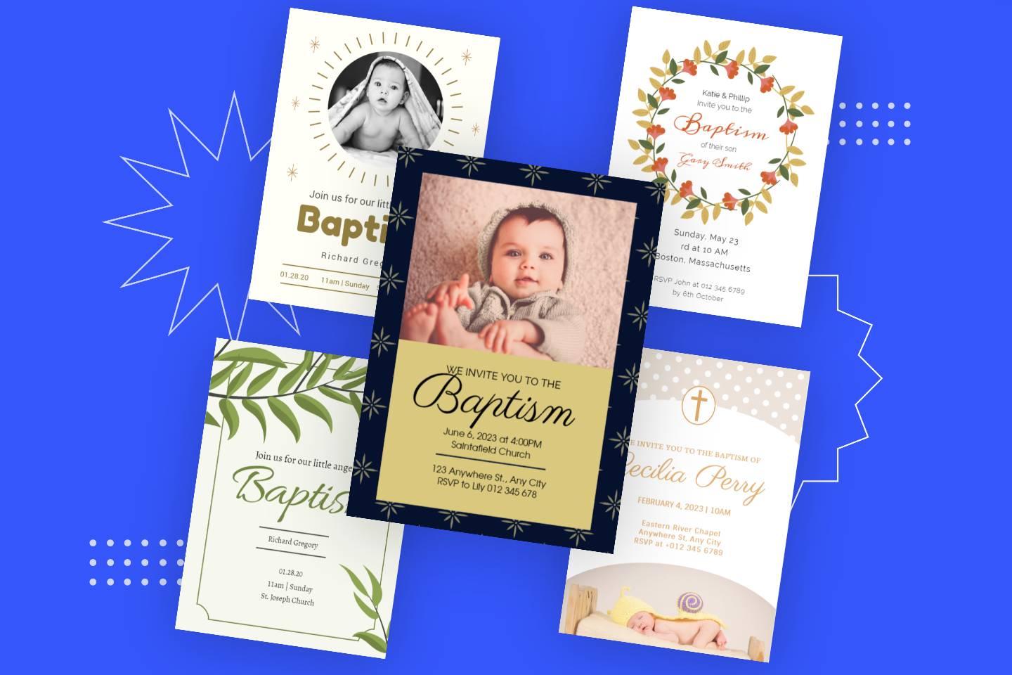 printable baptism invitation kits