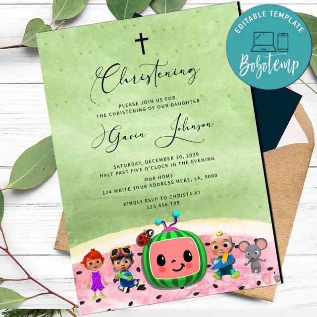 printable baptism invitation kits