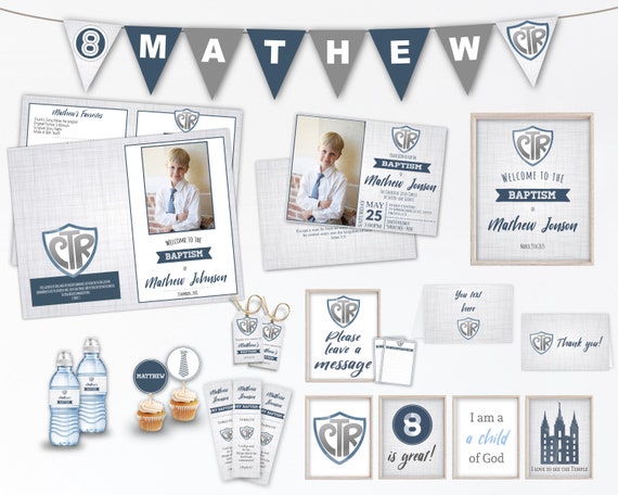 printable baptism invitation kits