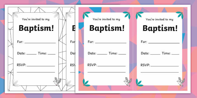 Baptism Invitation Letter Sample | Resources | Twinkl USA