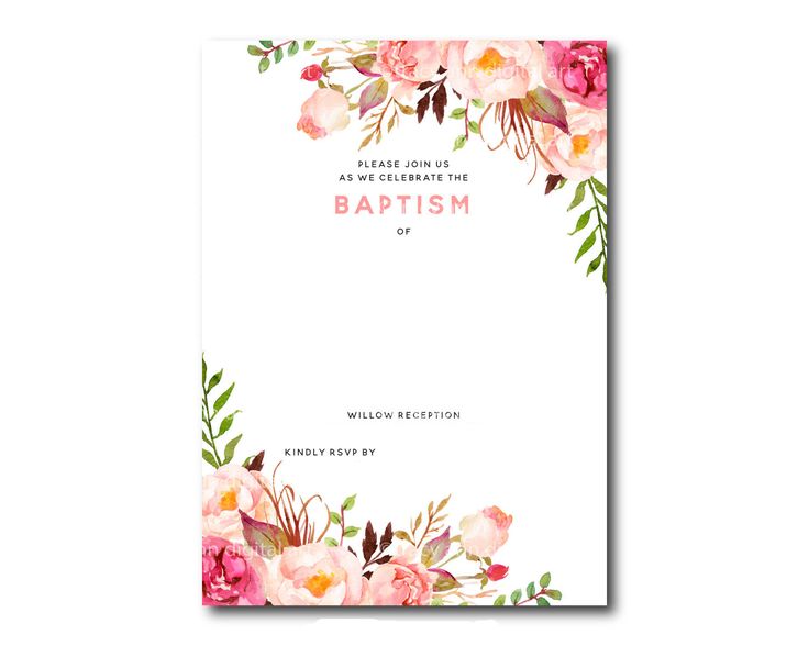 printable baptism invitation templates