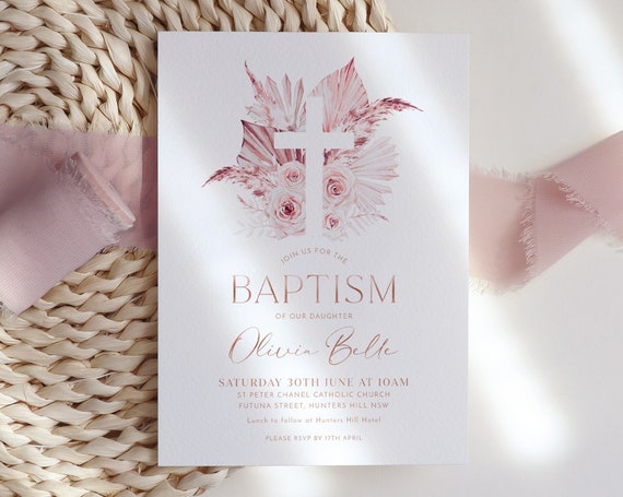 printable baptism invitations etsy