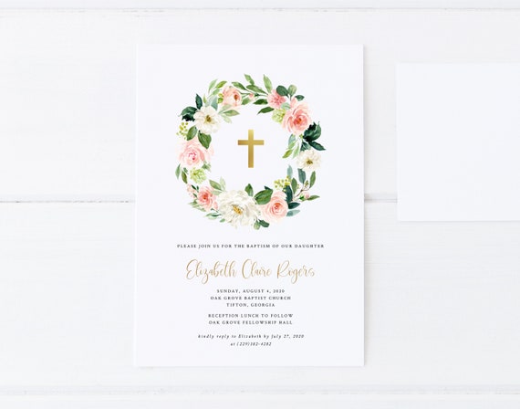 printable baptism invitations etsy
