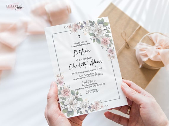 printable baptism invitations etsy