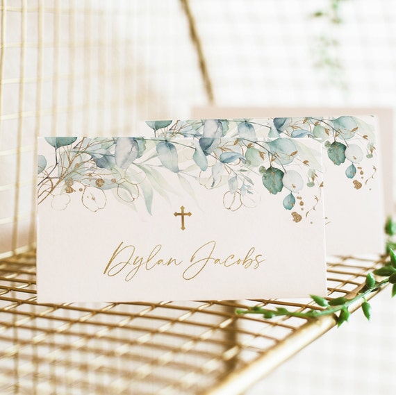 printable baptism place cards