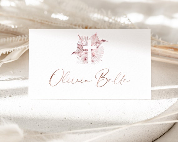 printable baptism place cards
