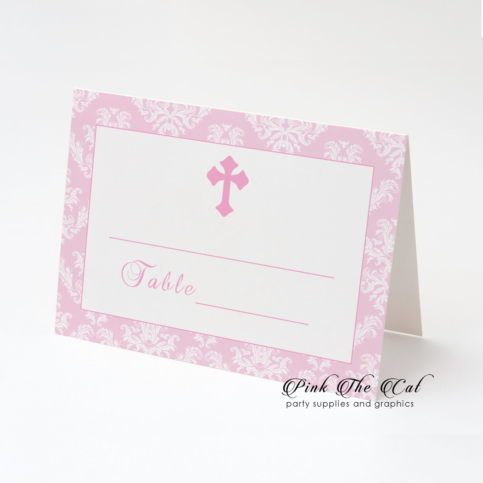 printable baptism place cards