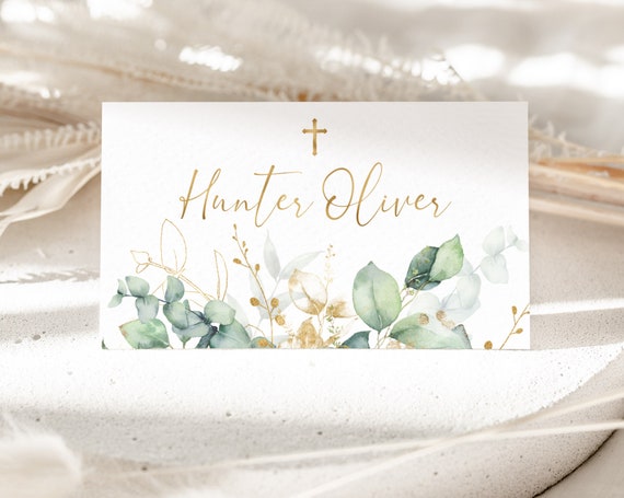 printable baptism place cards