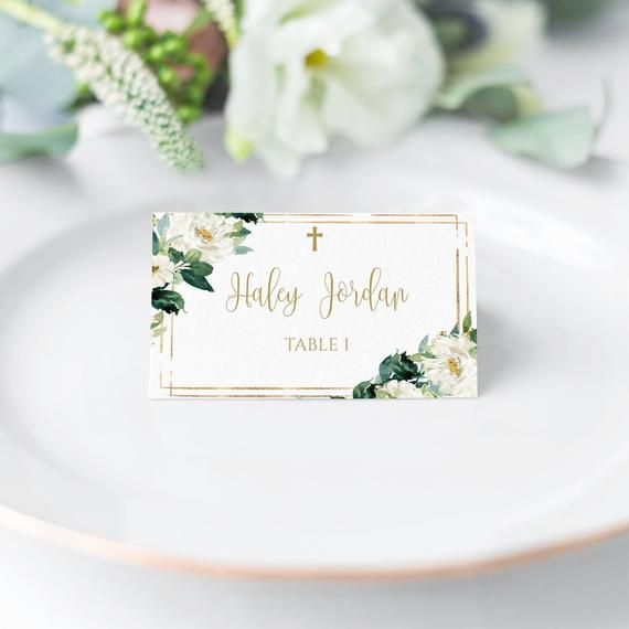 printable baptism place cards