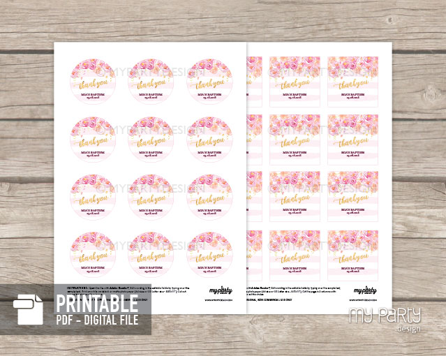printable baptism tags