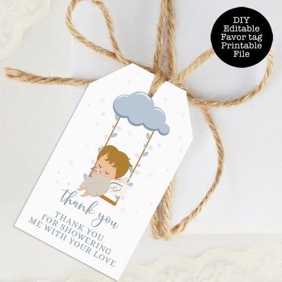 Angel Favor Tags, Baptism Favor Tags, Christening Favor Tag ...