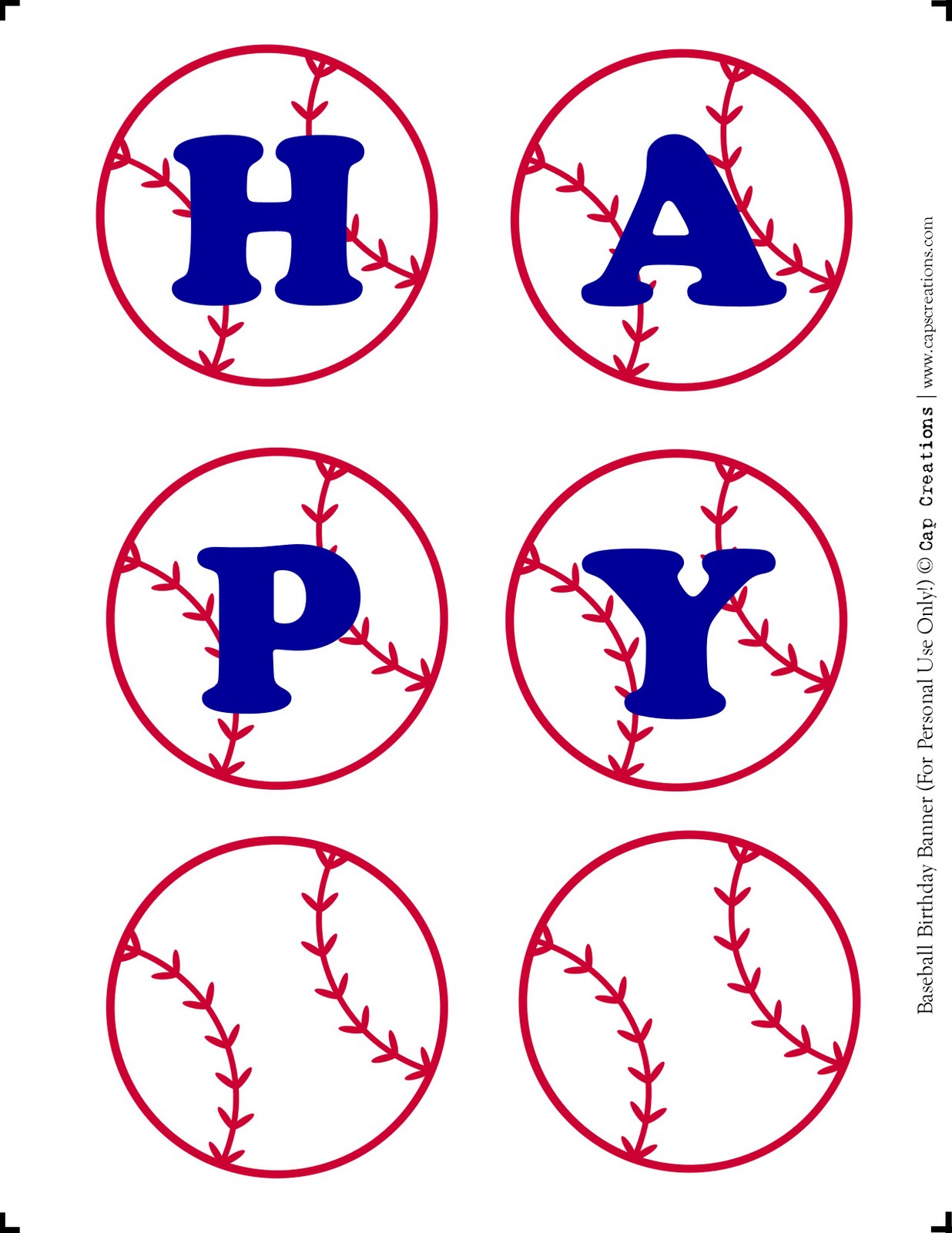 Cap Creations: DIY - Happy Birthday Baseball Banner Printable