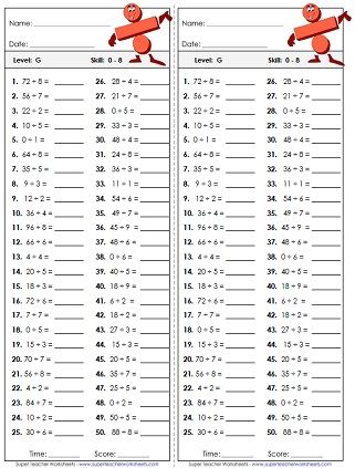 Division Worksheets - Basic