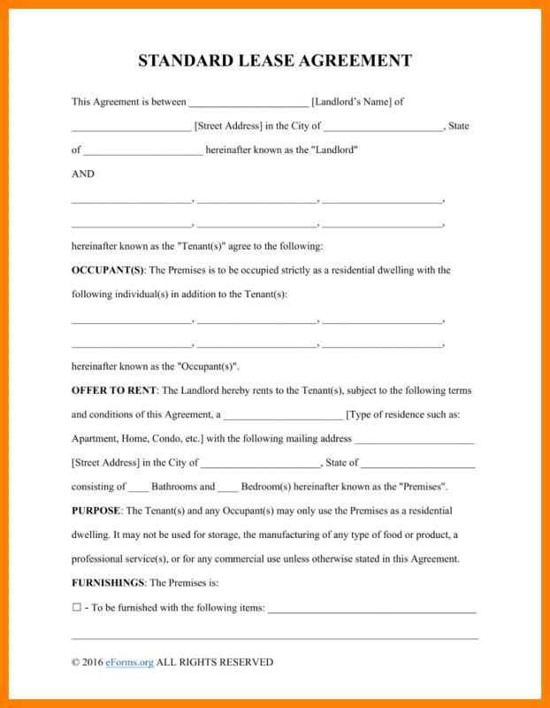printable basic rental agreement
