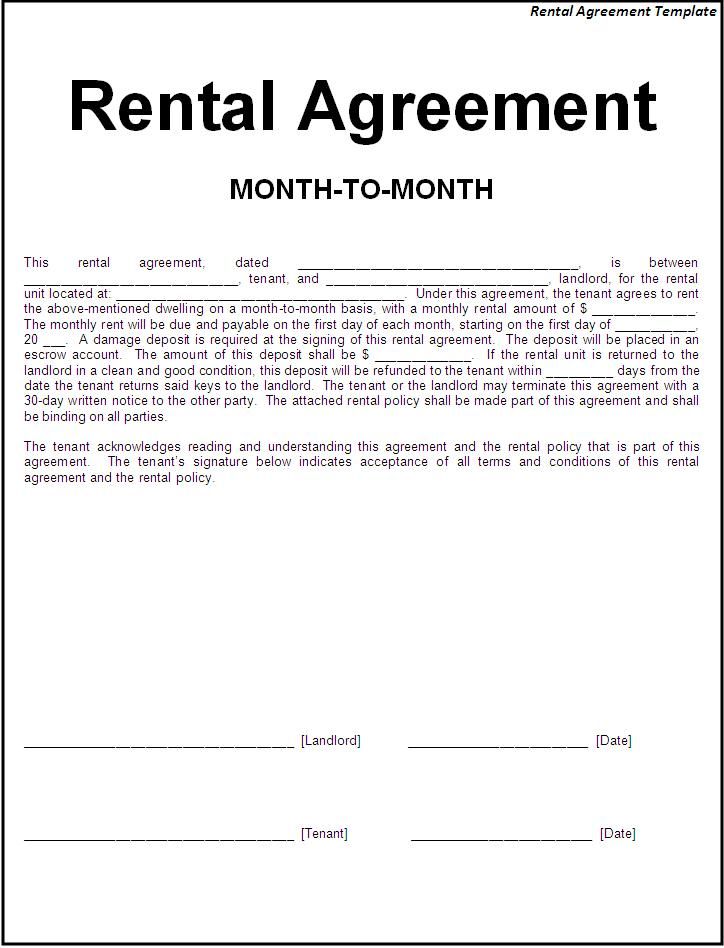 Sample Simple Room Rental Agreement Template » Forms 2024