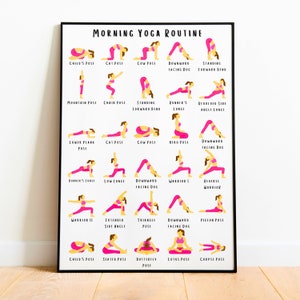 Yoga Poses Printable 4 Pages Bundle,digital Download Yoga Poses ...