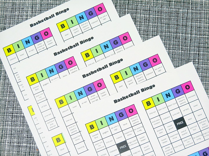 printable basketball bingo cards