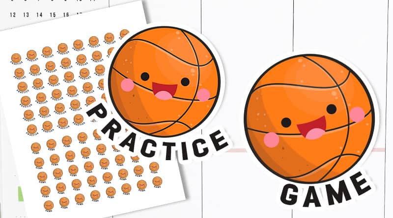 printable basketball stickers