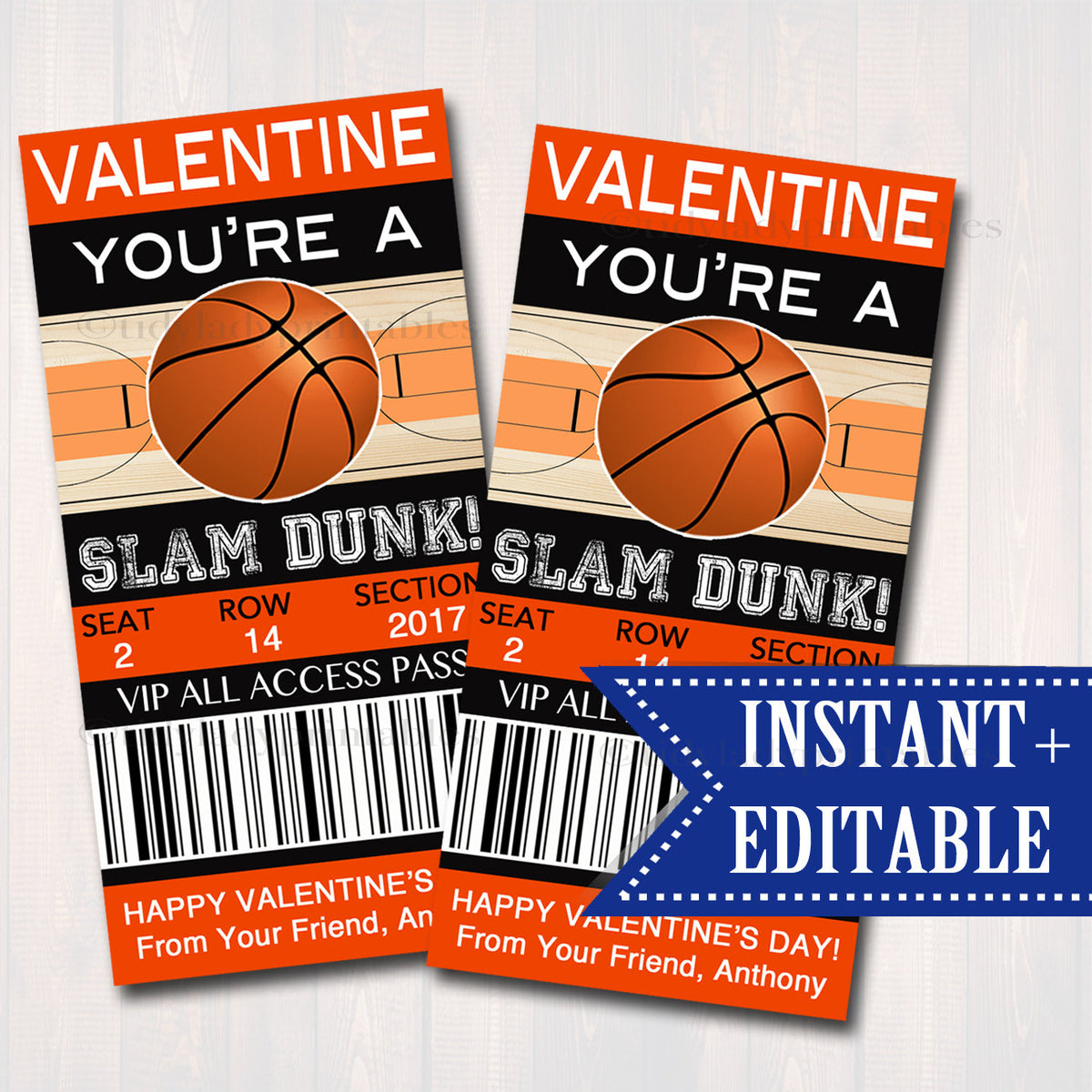 printable basketball tickets