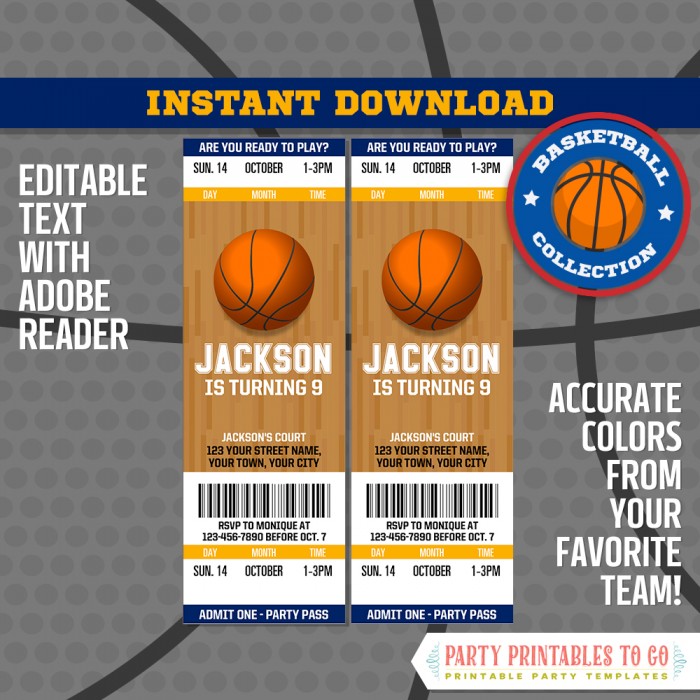 printable basketball tickets