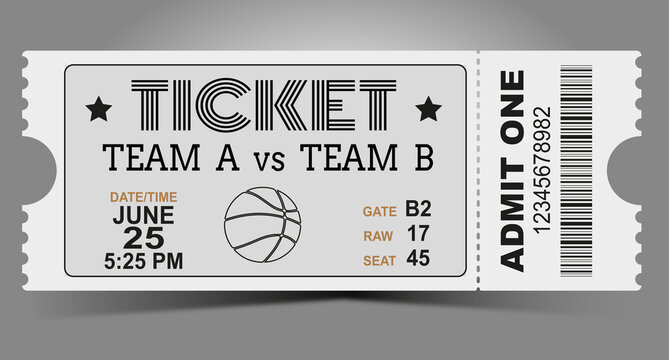 printable basketball tickets