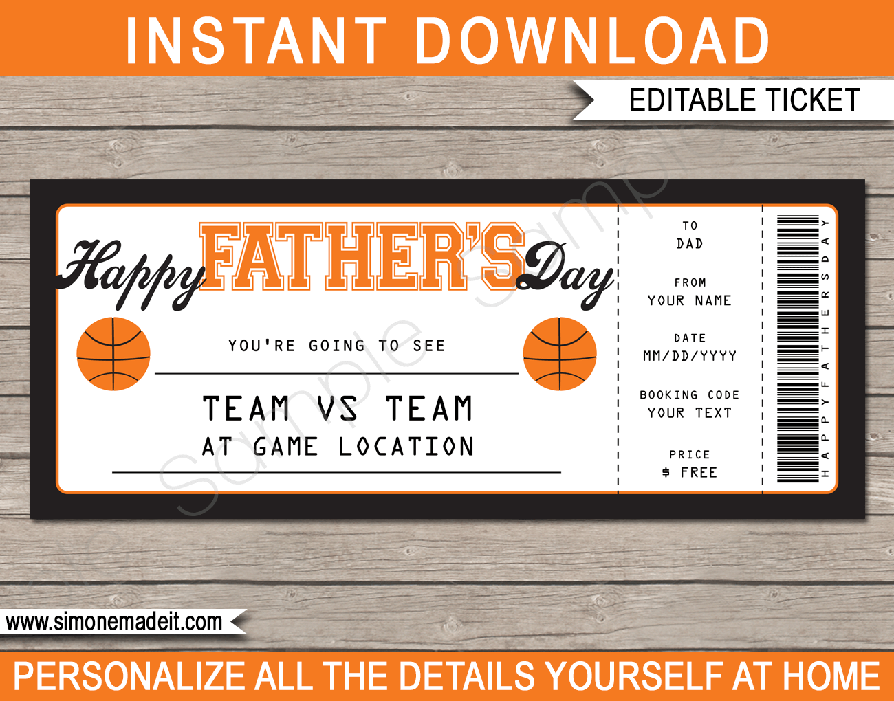 printable basketball tickets