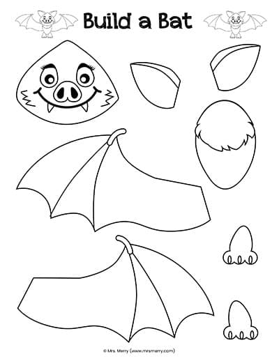 Build a Bat Printable &  Free Templates | Mrs. Merry