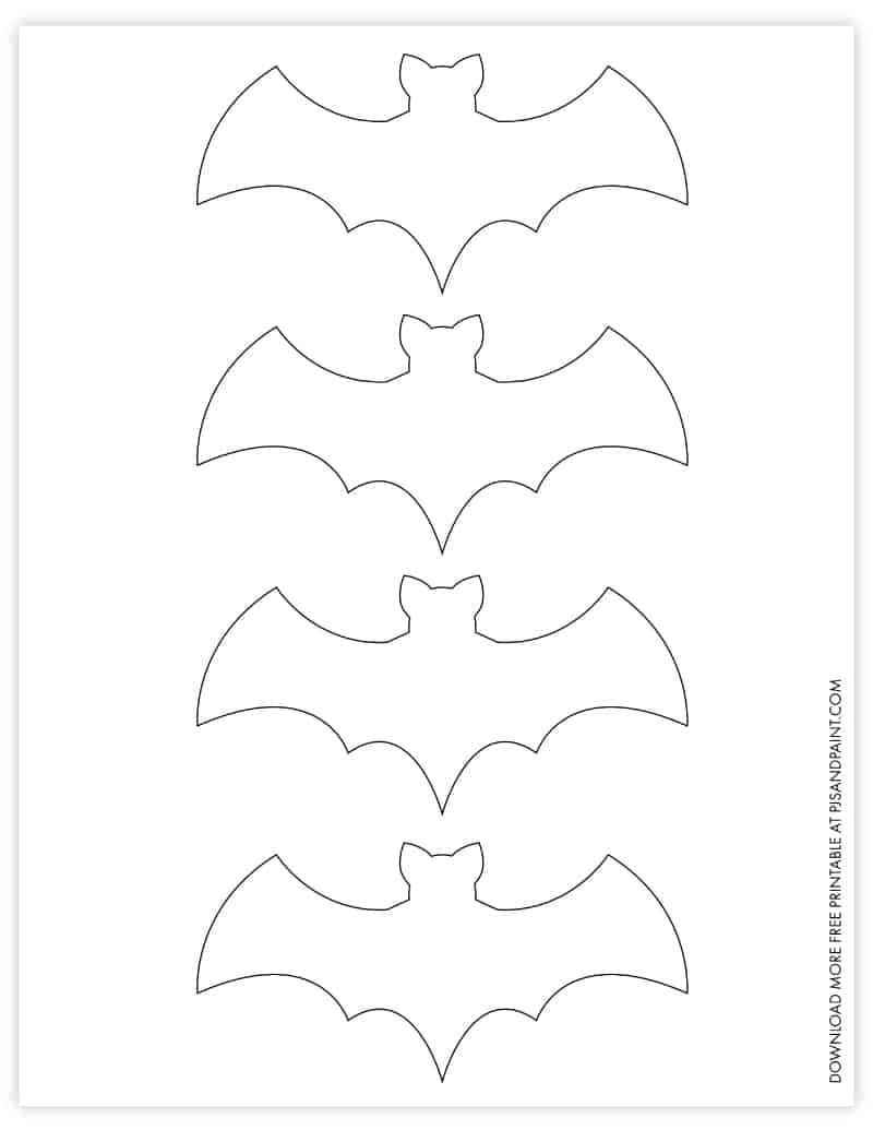 Free Printable Bat Template - DIY Halloween Decorations - Pjs and ...