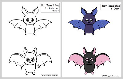 Flying Bat Straw Rockets with Free Printable Bat Template - Buggy ...