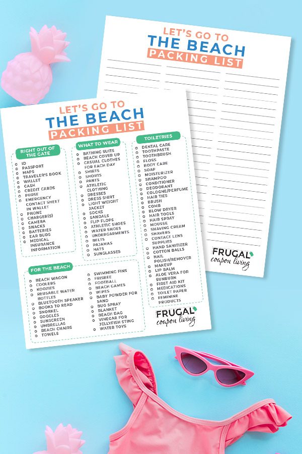 Forget Nothing! Complete Free Beach Packing List Printable PDF