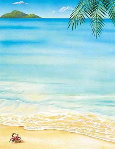 Amazon.com : Great Papers! Tropical Beach Letterhead, Printer ...