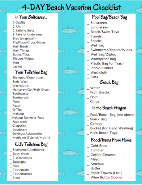 The Best Beach Vacation Packing List (&  Tips) for Families - Wine ...