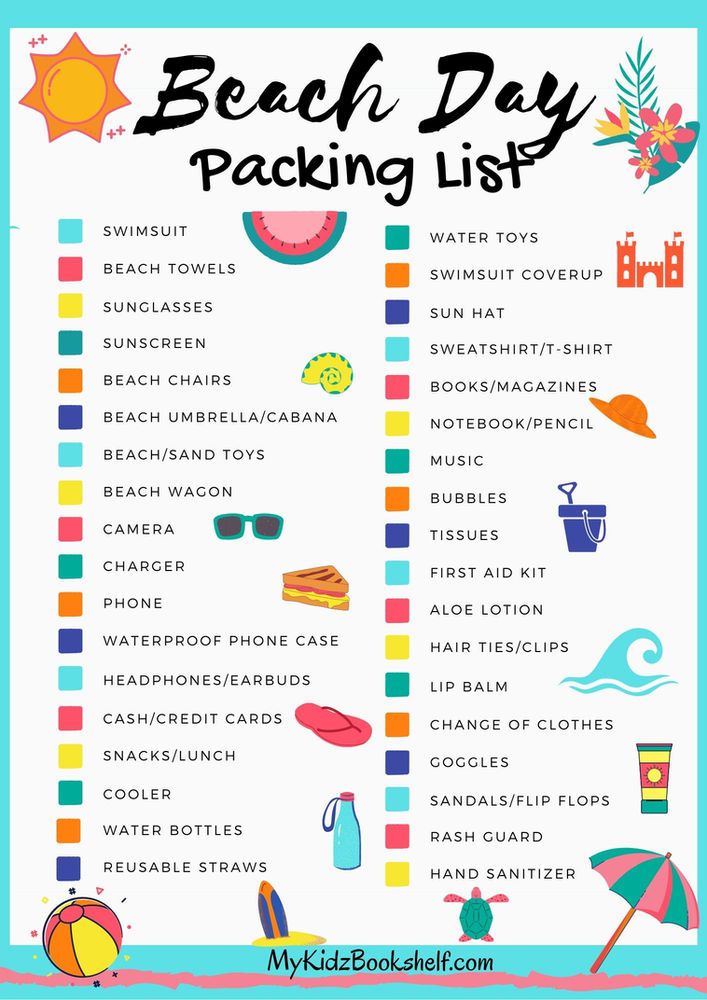 The Best Summer Beach Day Packing List - Free Printable!