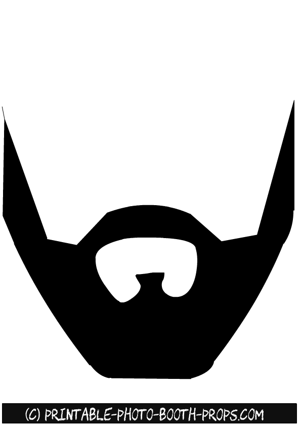 printable beard photo booth props
