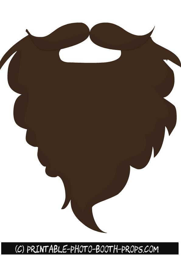 printable beard photo booth props
