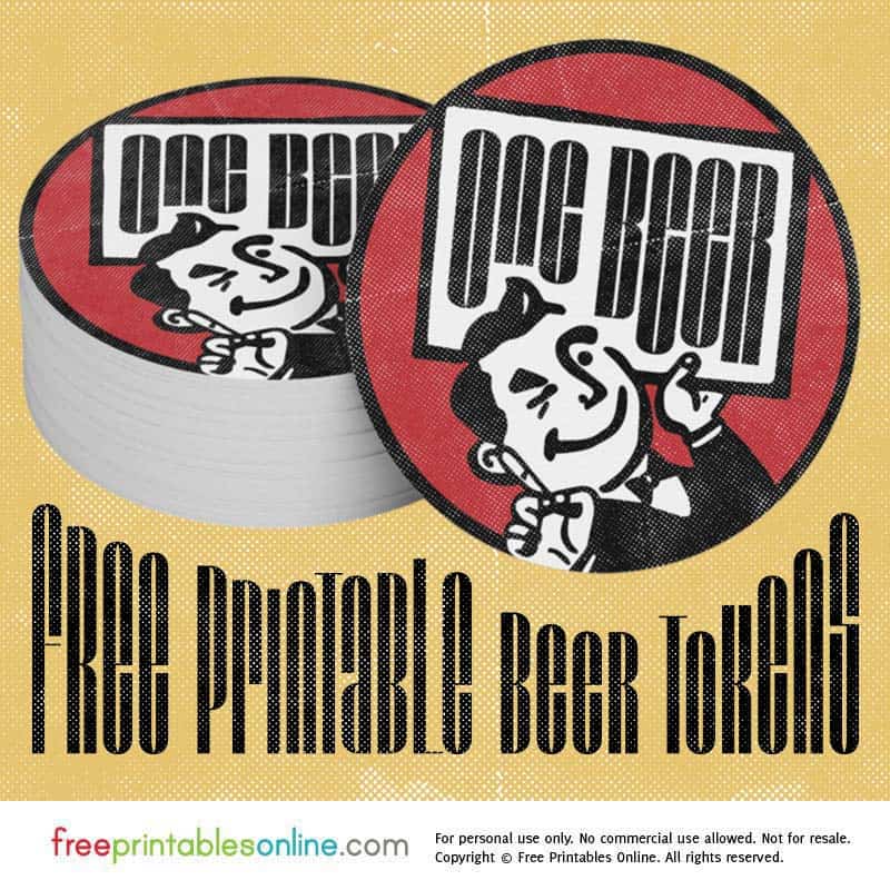 Free Printable Beer Token - Free Printables Online