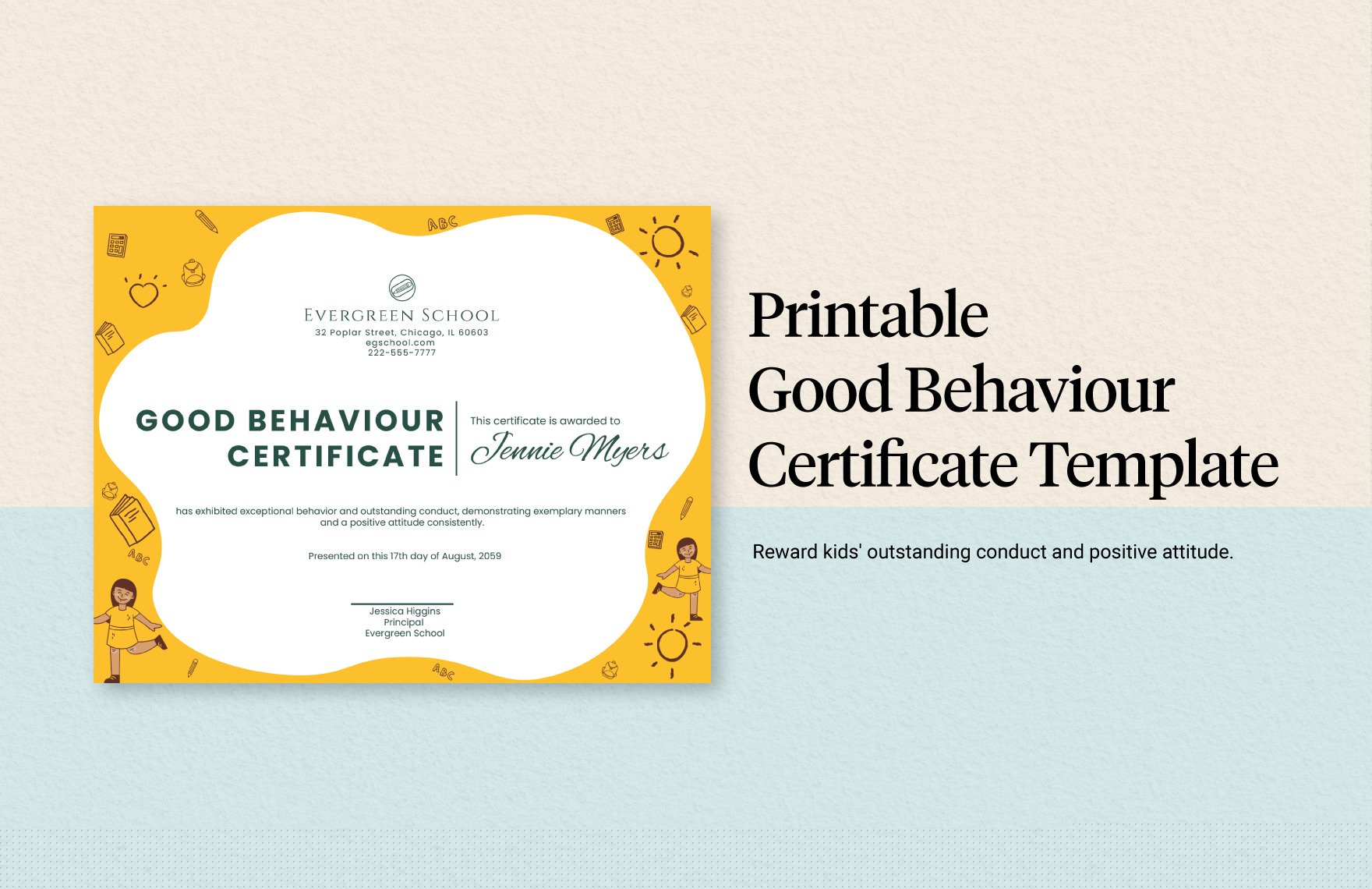 printable behaviour awards