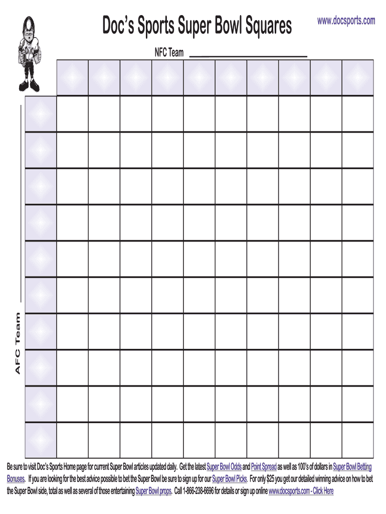 Printable Football Squares Pdf - Fill Online, Printable, Fillable ...