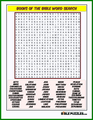 Bible Puzzle Printable