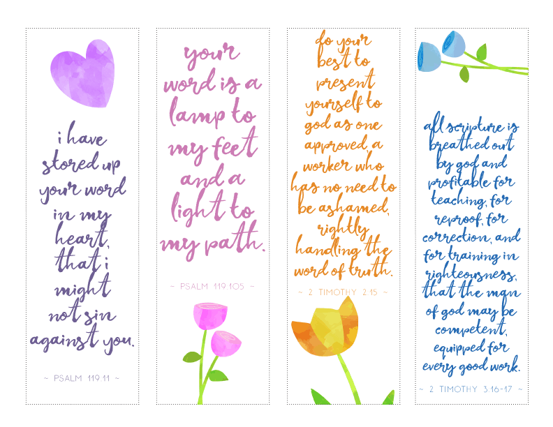 printable bible quote bookmarks