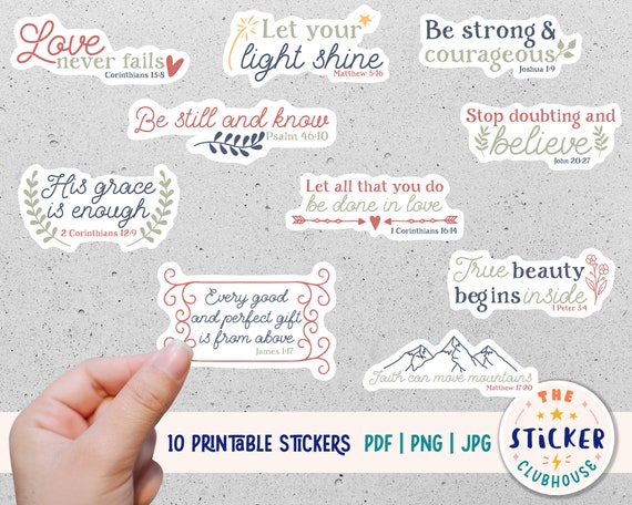 printable bible stickers