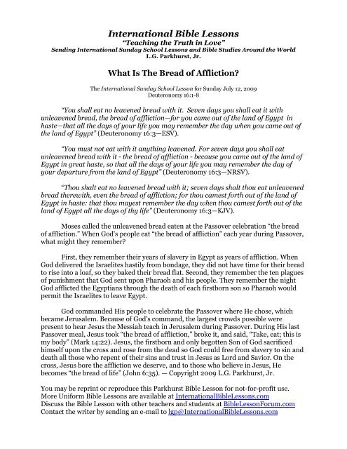 Printable PDF With Questions - International Bible Lessons