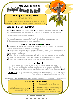Kids Bible Study on Kindness