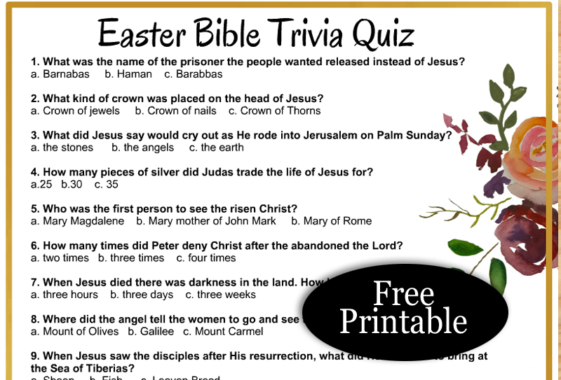 Free Printable Bible Trivia Questions | Money Saving Mom®