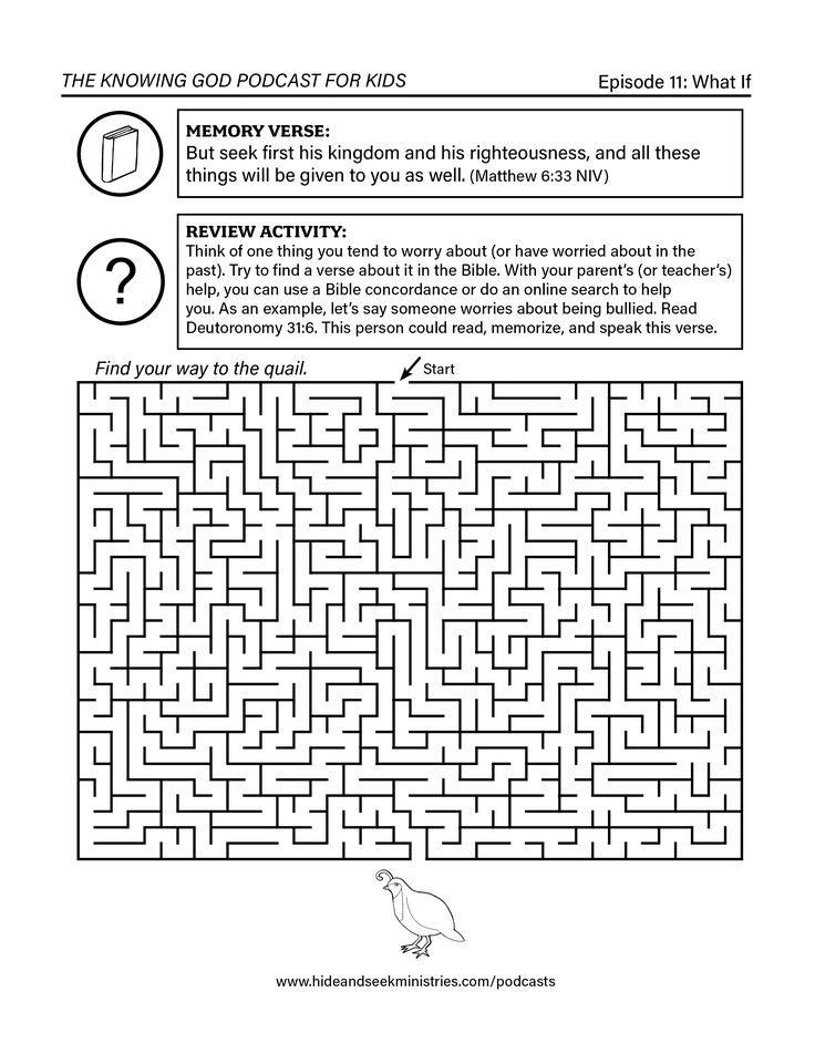 Bible Worksheets - Printable Worksheets for Sunday School &  Adults