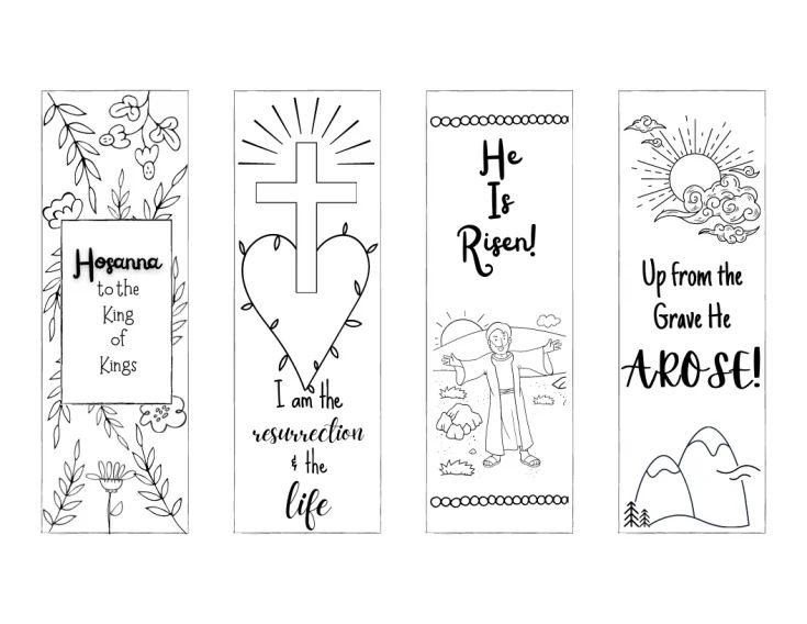 Free Christian Bookmarks to Print and Color!