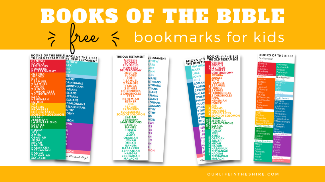 Books of the Bible - Bookmarks! - Our Life in the Shire
